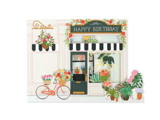 3D Flower Shop Birthday Card