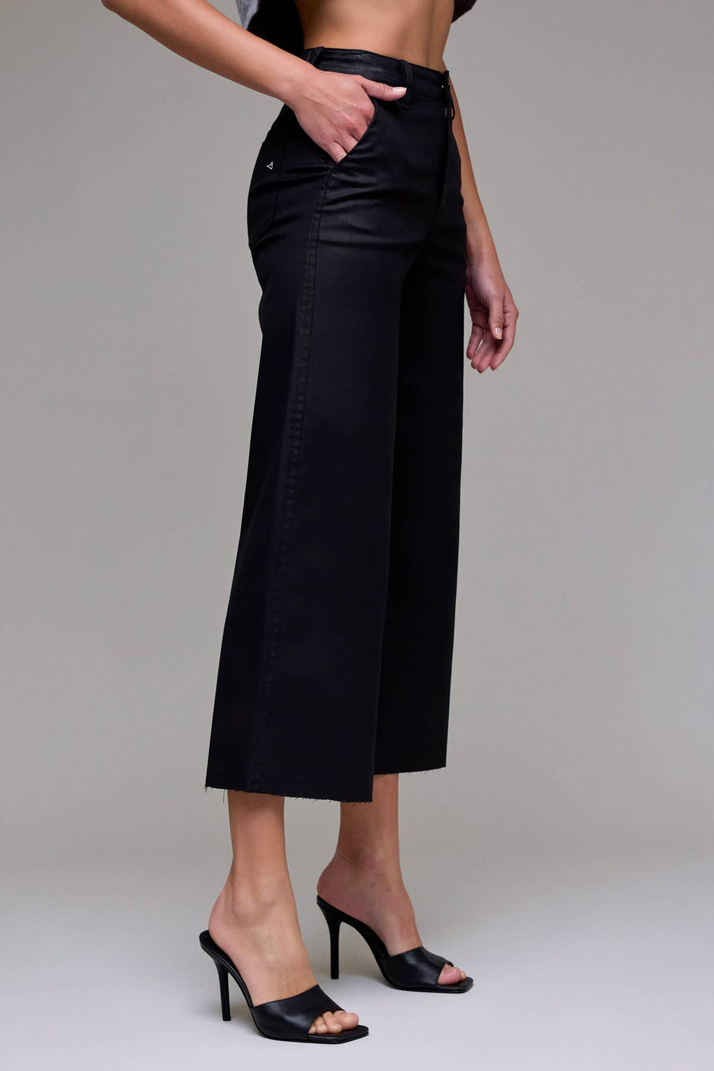 Nori Coated Wide Leg, Hidden Jeans