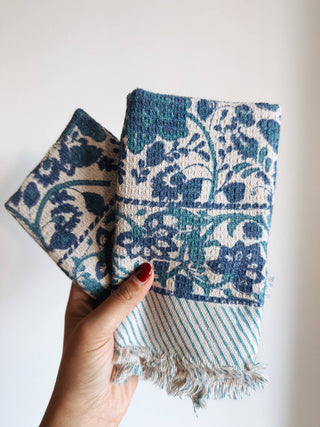 Athena Block Printed Khadi Hand Towel