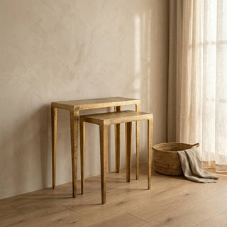 Guilded Nesting Side Tables - Set of Two
