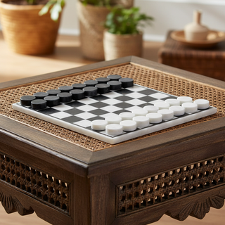 King Me Marble Checkers Set