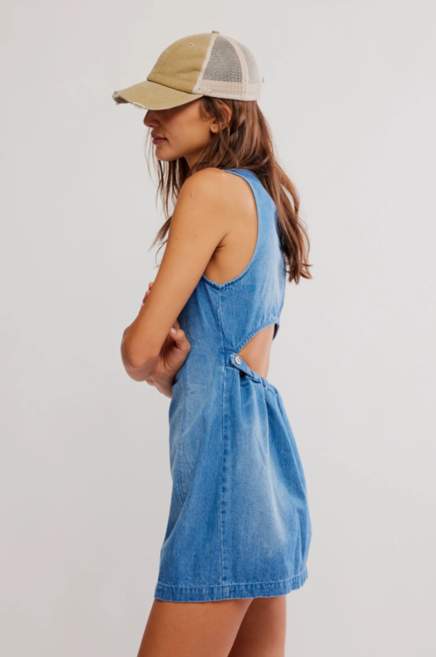 Free People Atlas Denim Mini Dress