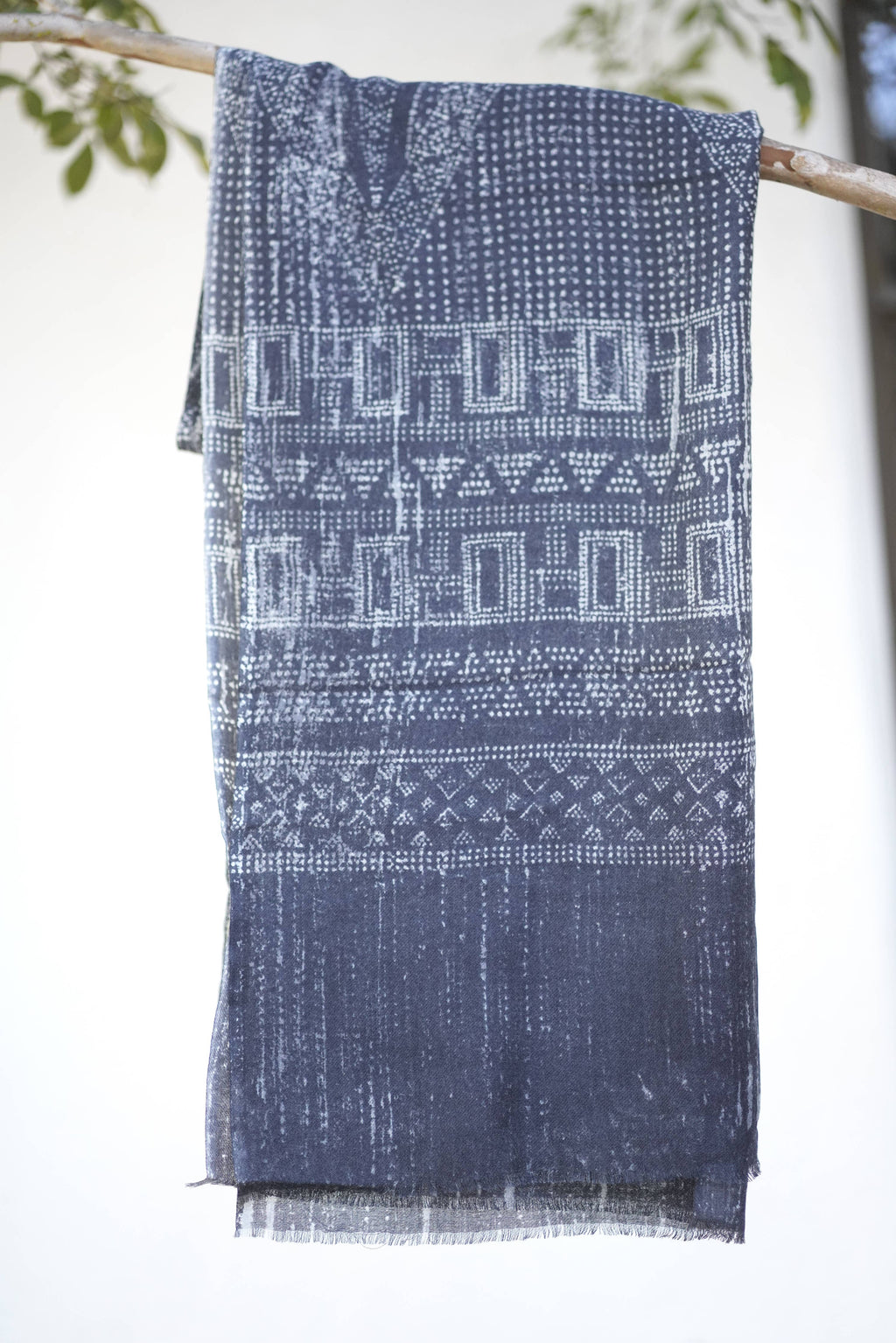 Veronique Geo Wool Silk Scarf