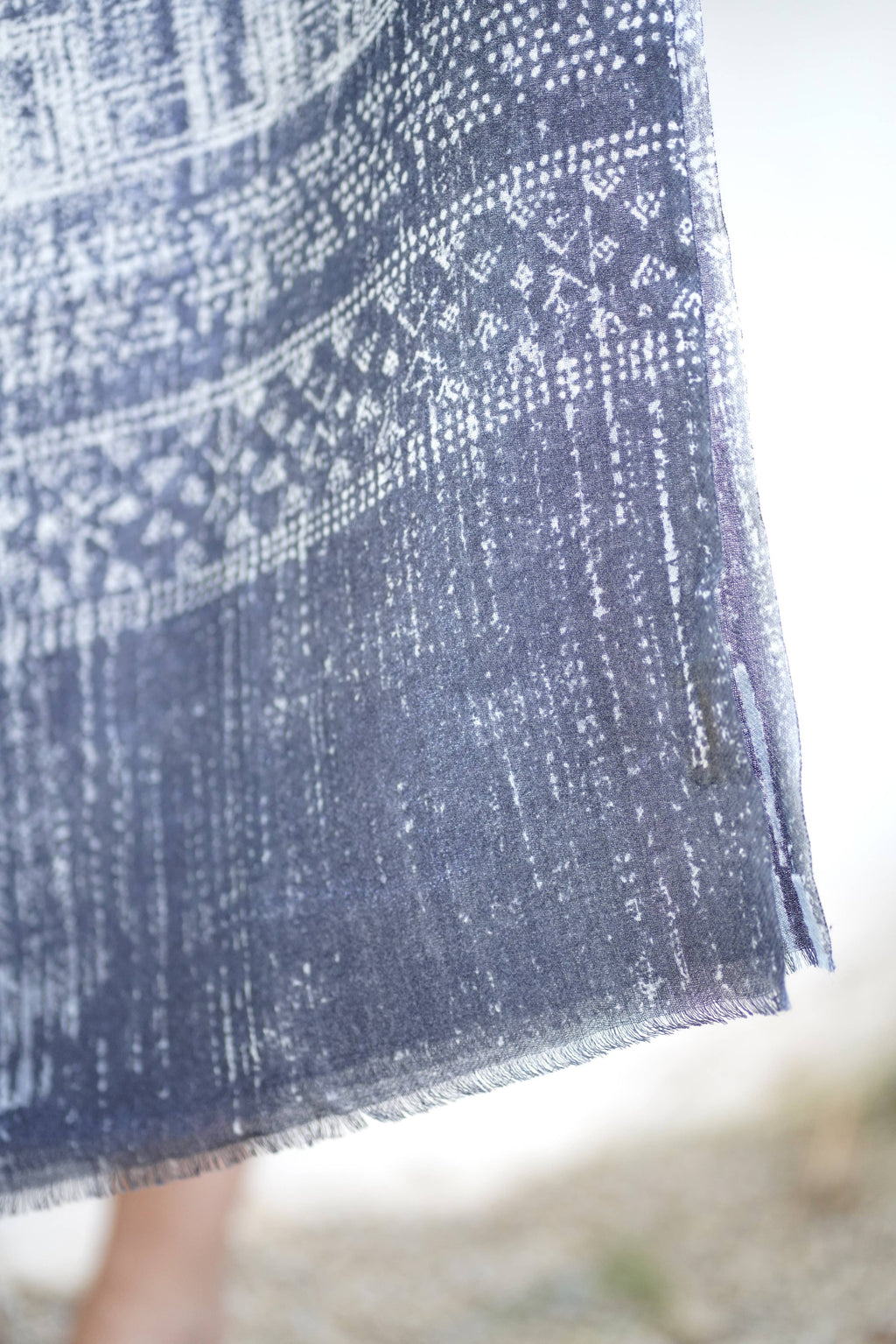 Veronique Geo Wool Silk Scarf