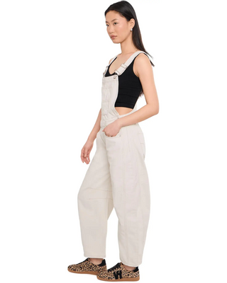 Free People Good Luck Overalls in Milk