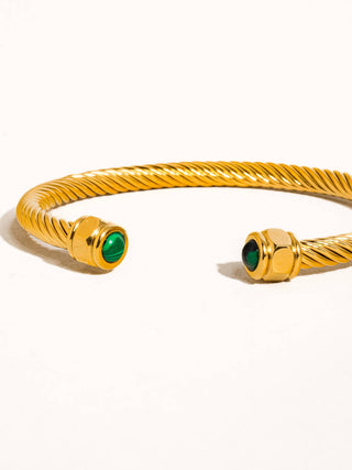 Vail 18K GP Braided Bangle