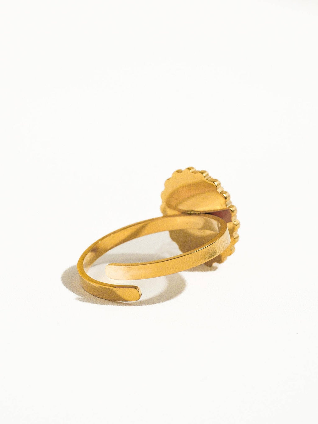 Gypsy Rose 14K Gold Adjustable Round Stone Ring