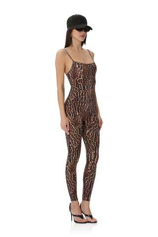 AFRM Opal Catsuit - Brushed Leopard