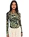 Free People Ariana Long Sleeve Ruched Top in Cool Green