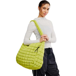 Free People Movement Quilted Carryall in Honeydew
