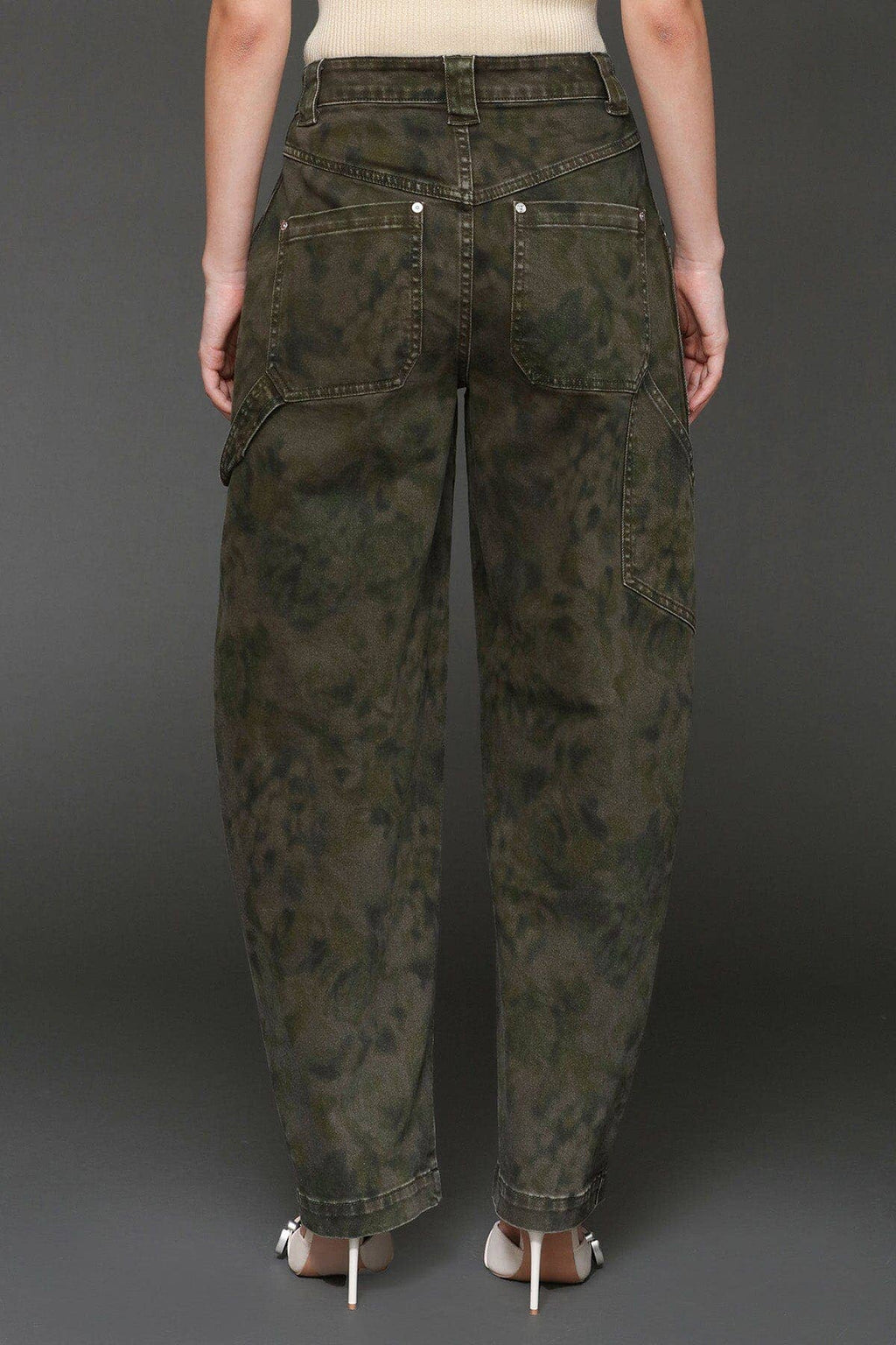 Camo Cargo Barrel Jeans
