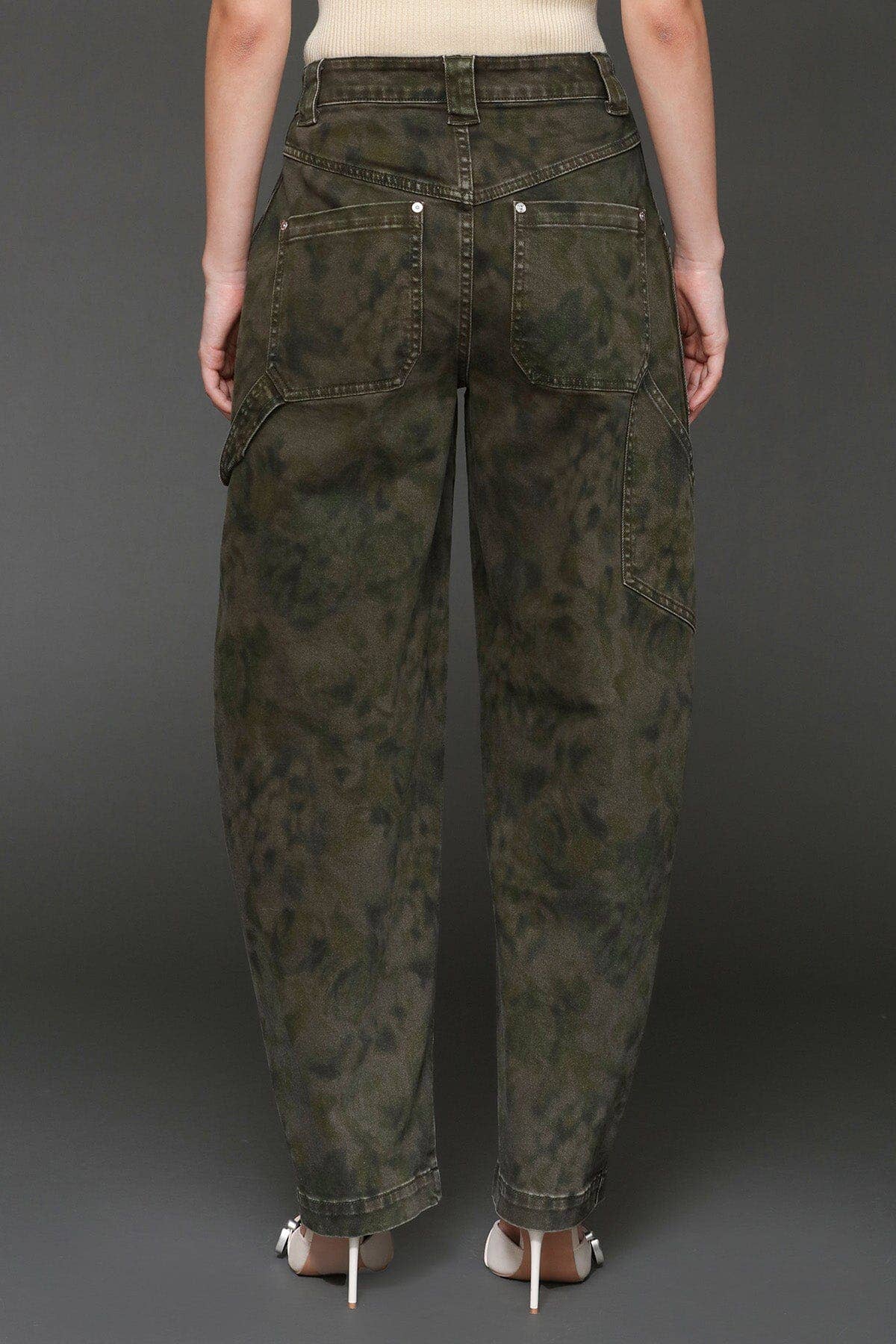 Camo Cargo Barrel Jeans