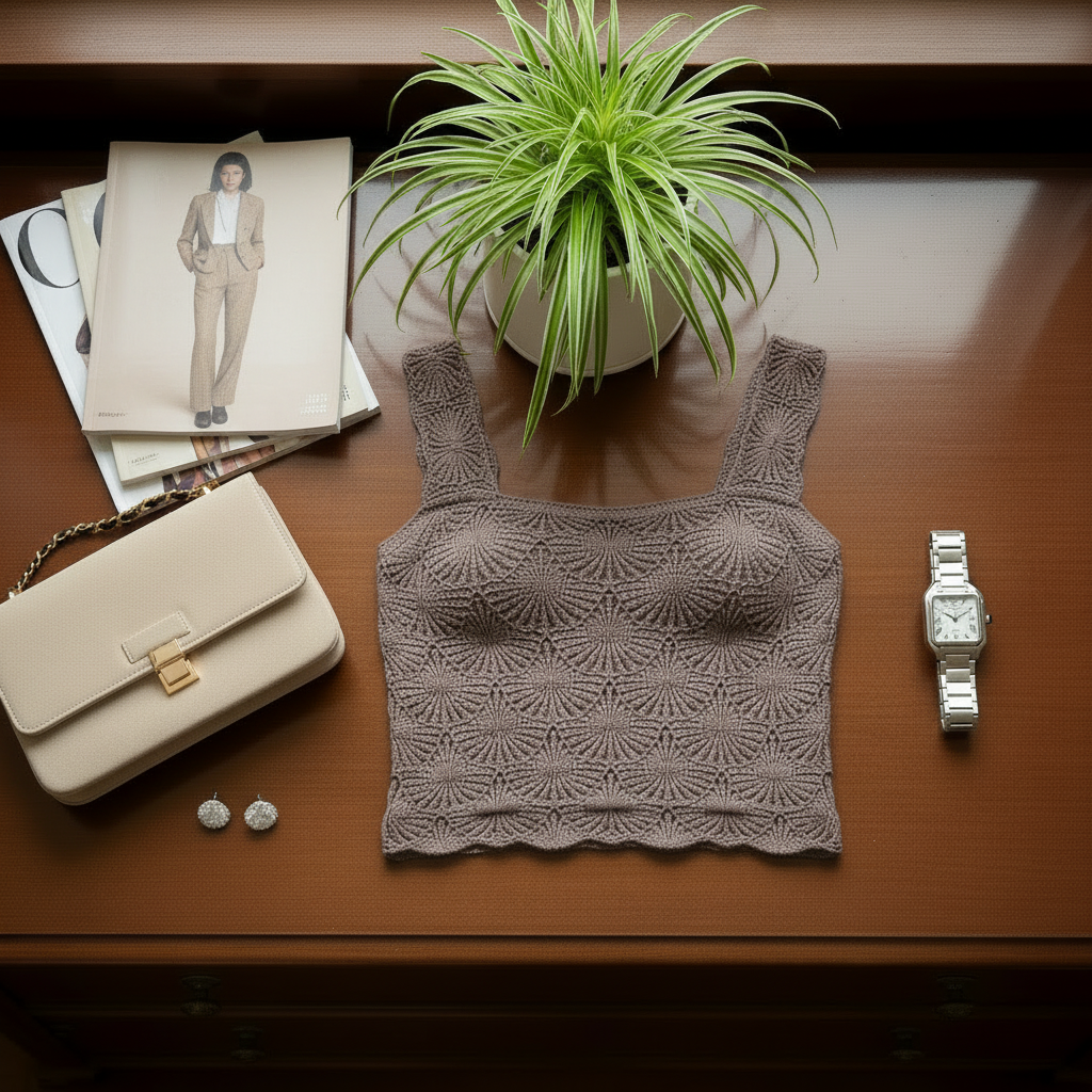 Free People Love Letter Cami in Dark Mushroom