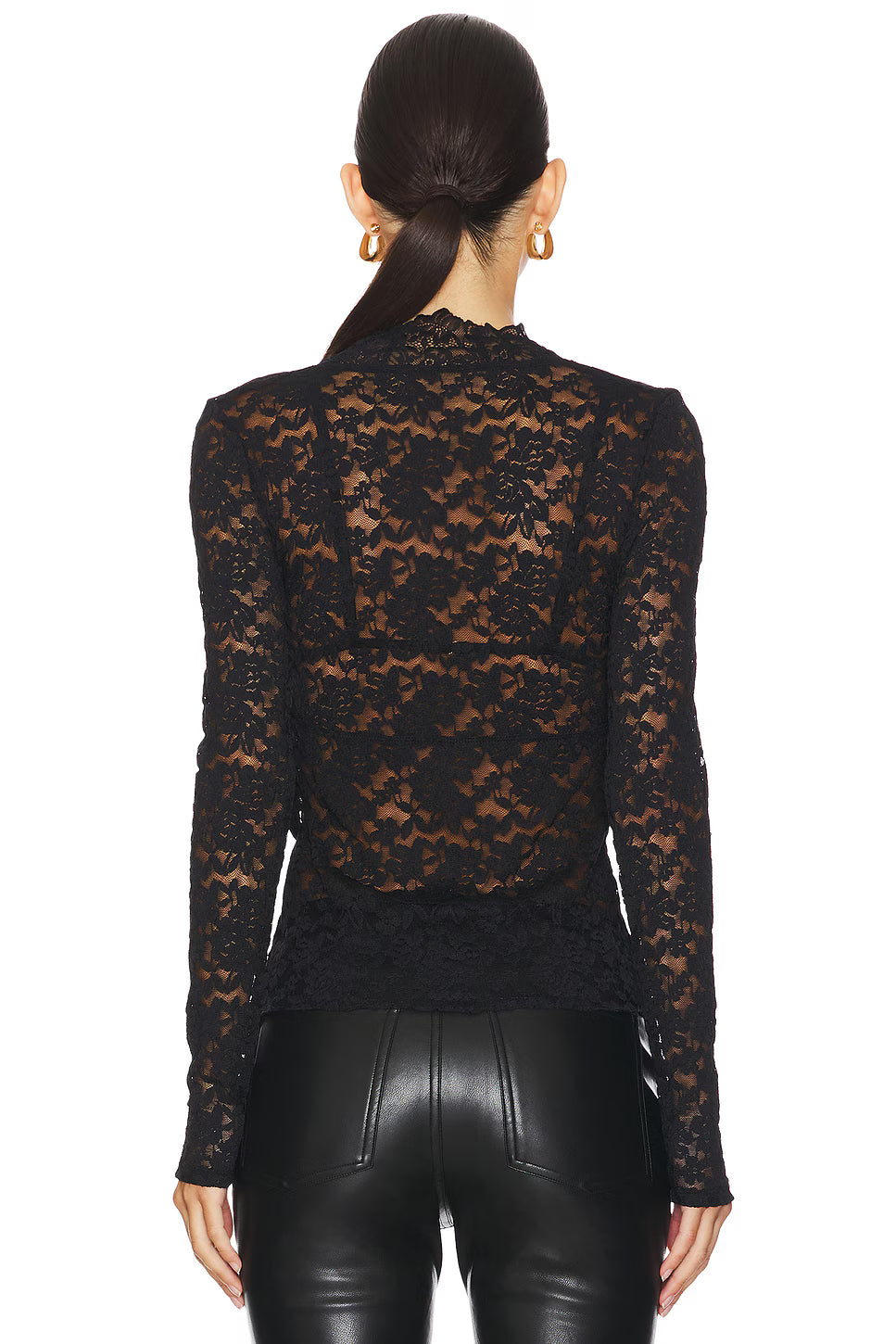 Free People All Day Lace in Black
