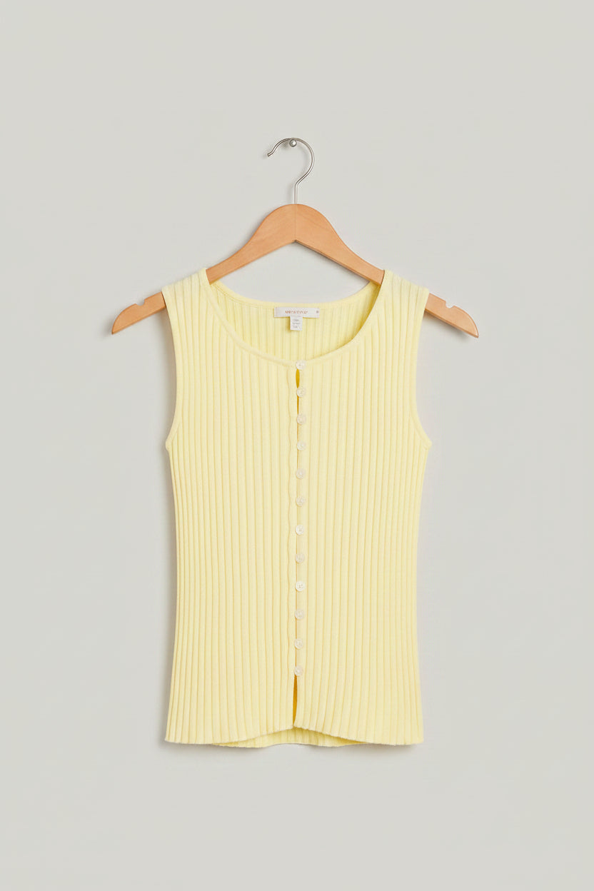 Free People Tilly Vest in Mellow Yellow