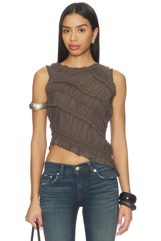 Free People Pink Sands Smocked Top