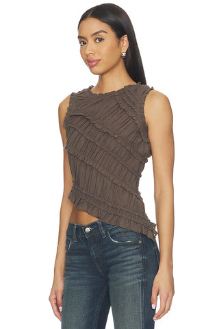 Free People Pink Sands Smocked Top