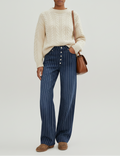 Free People Nia BF Jean in Pinstripe