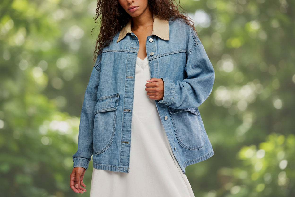 Free People Lemon Denim Jacket