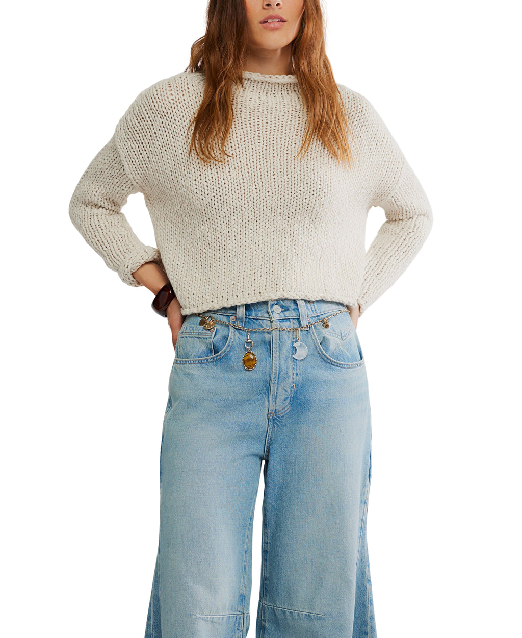 Free People Opal Sweater in Tea