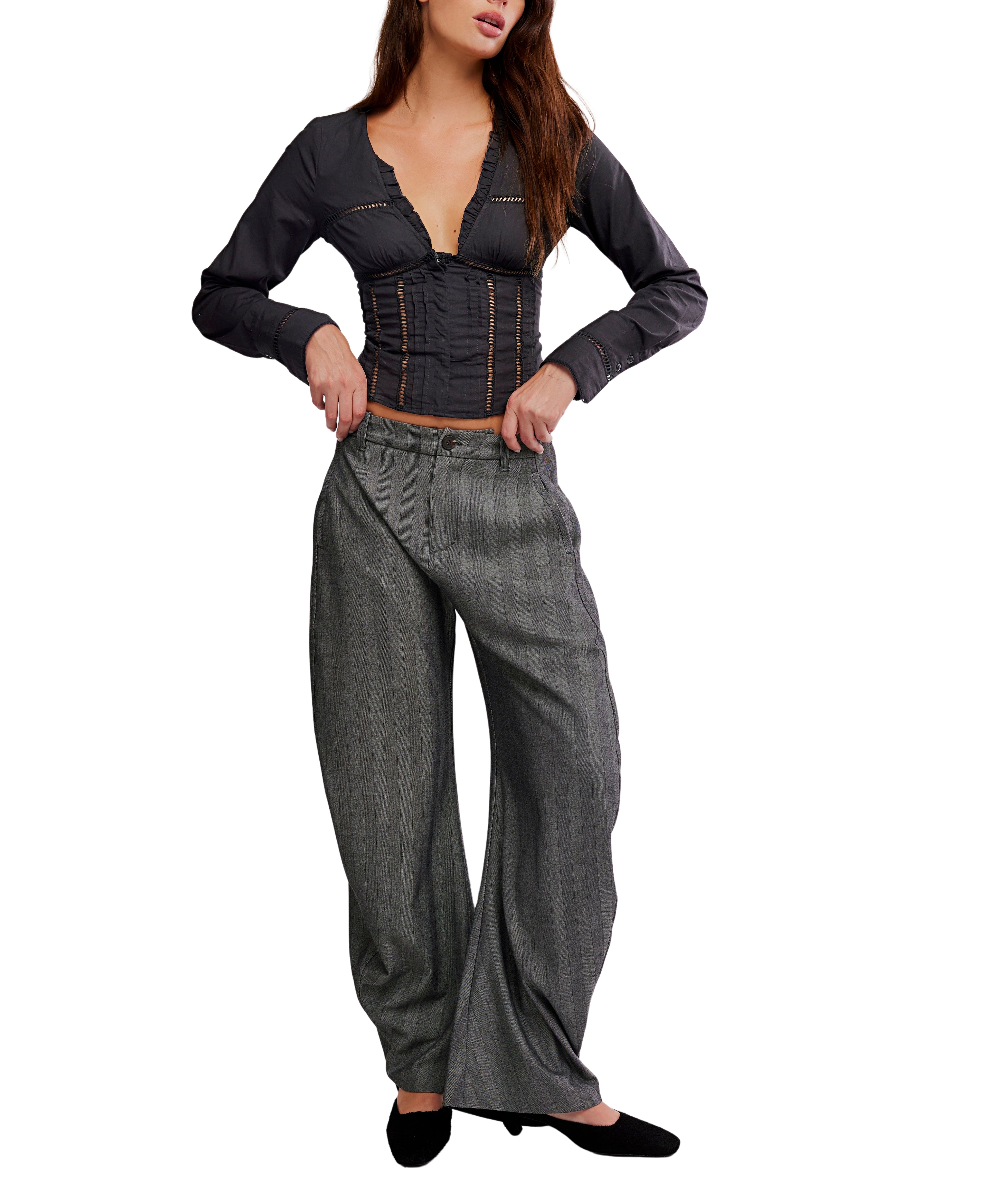 Free People Spotlight trouser in Gray