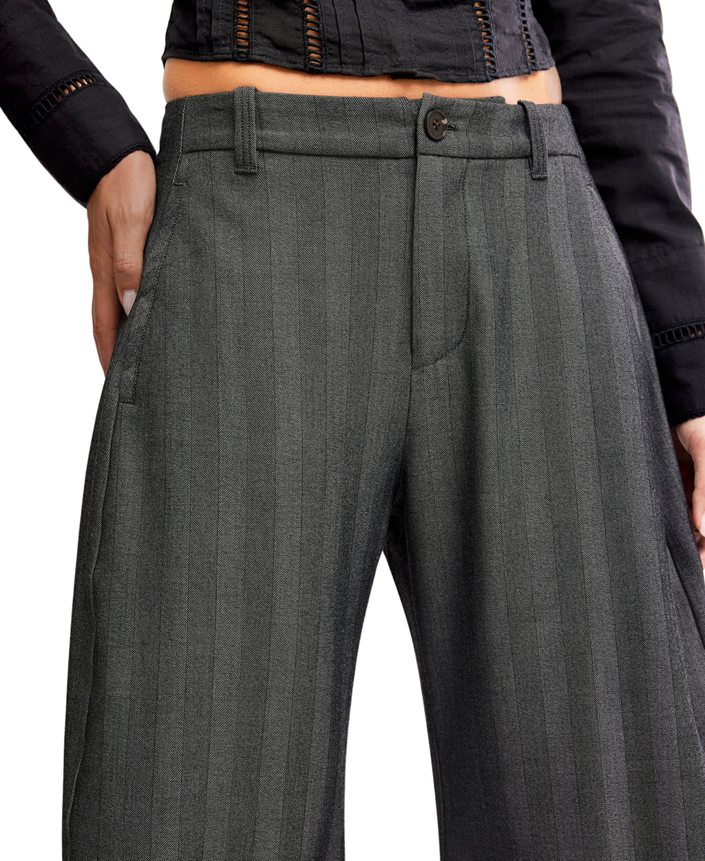 Free People Spotlight trouser in Gray