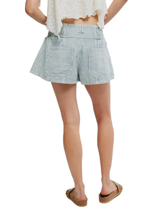 Free People Luna Shorts in Railroad Stripe