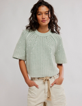 Free People Amy Sweater Tee in Cameo Green
