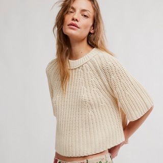 Free People Amy Sweater Tee in Ivory