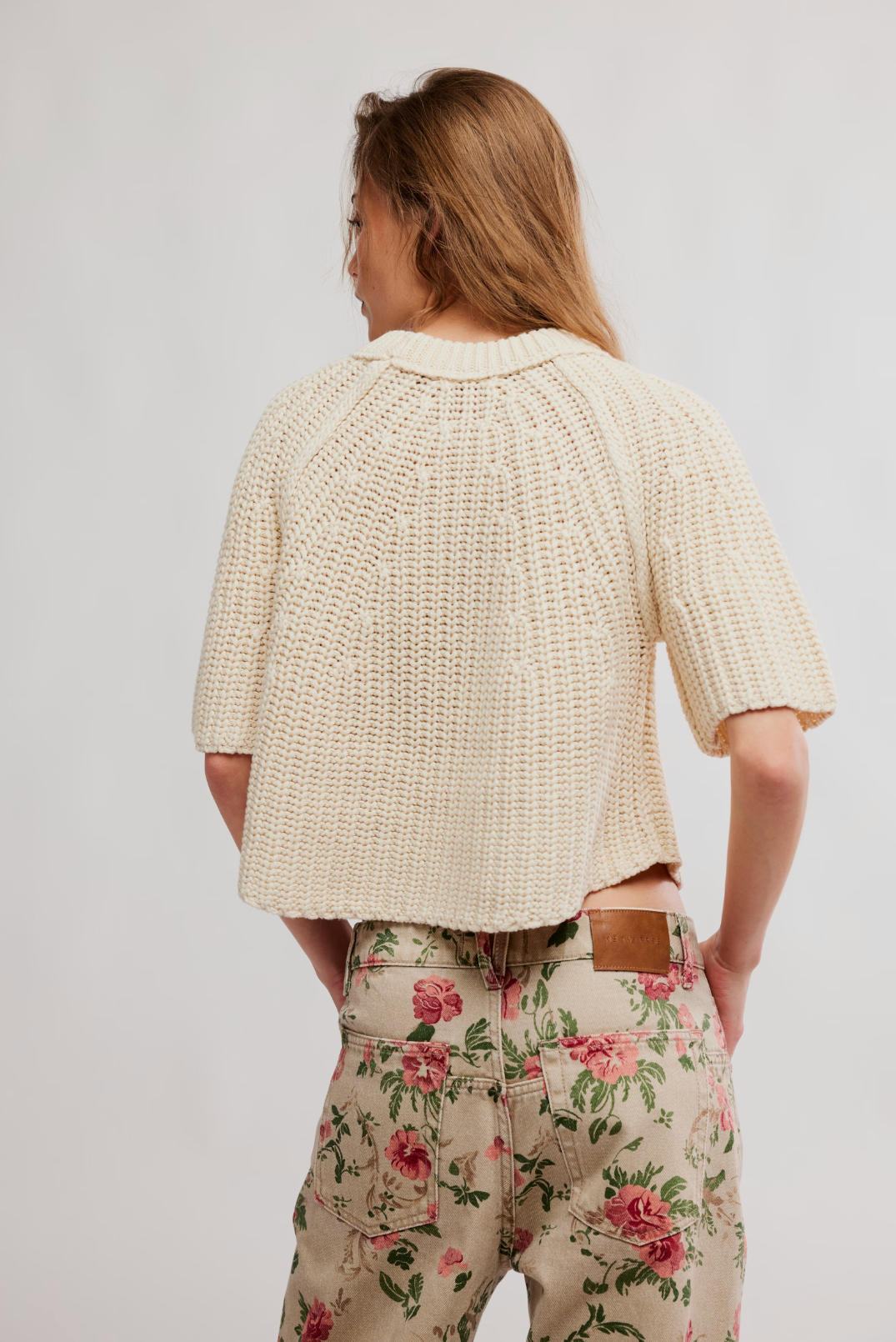 Free People Amy Sweater Tee in Ivory