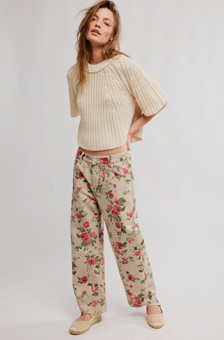 Free People Amy Sweater Tee in Ivory