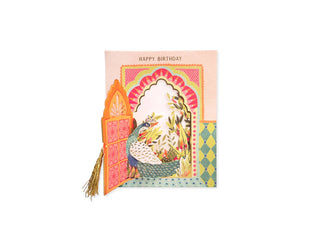Garden Peacock Interactive pop-up birthday card