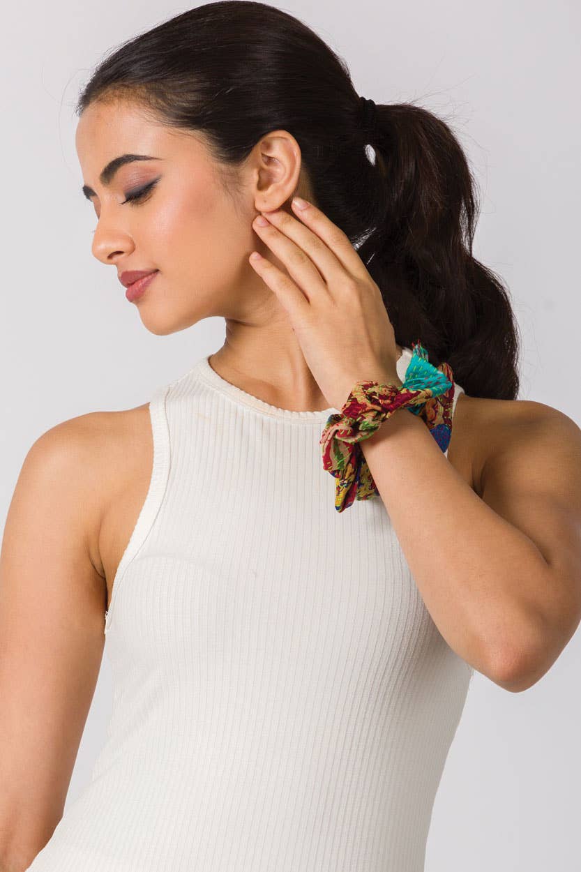 Kantha Scrunchies