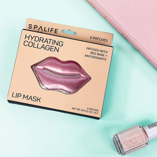 Hydrating Collagen & Red Wine Hydrogel Lip Masks - 8 Ct