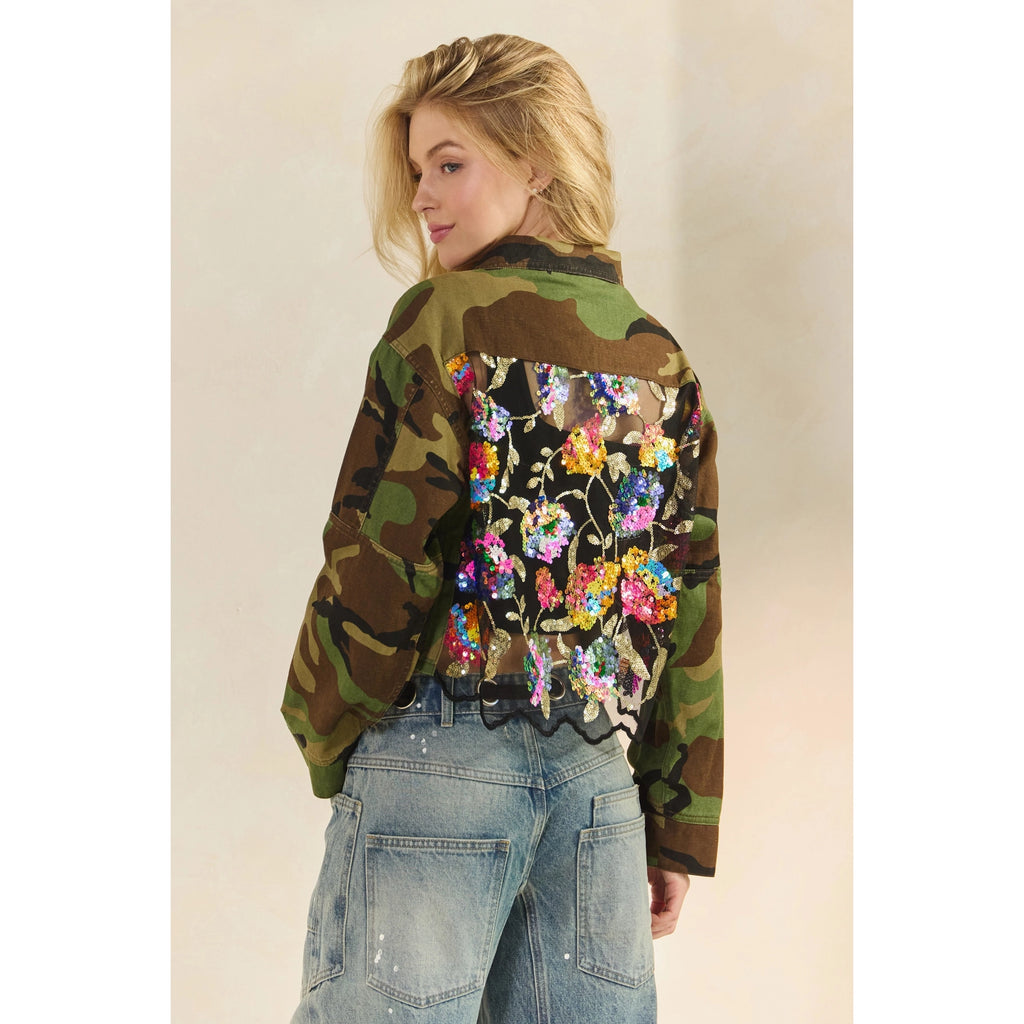 Emerald Floral Shacket