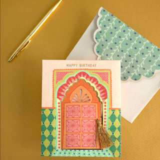 Garden Peacock Interactive pop-up birthday card