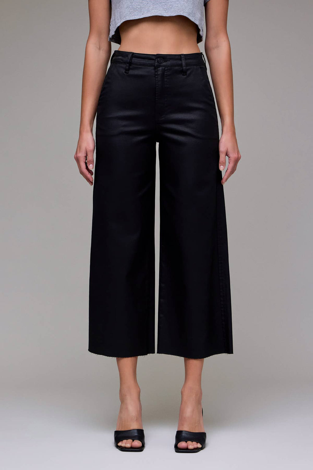Nori Coated Wide Leg, Hidden Jeans