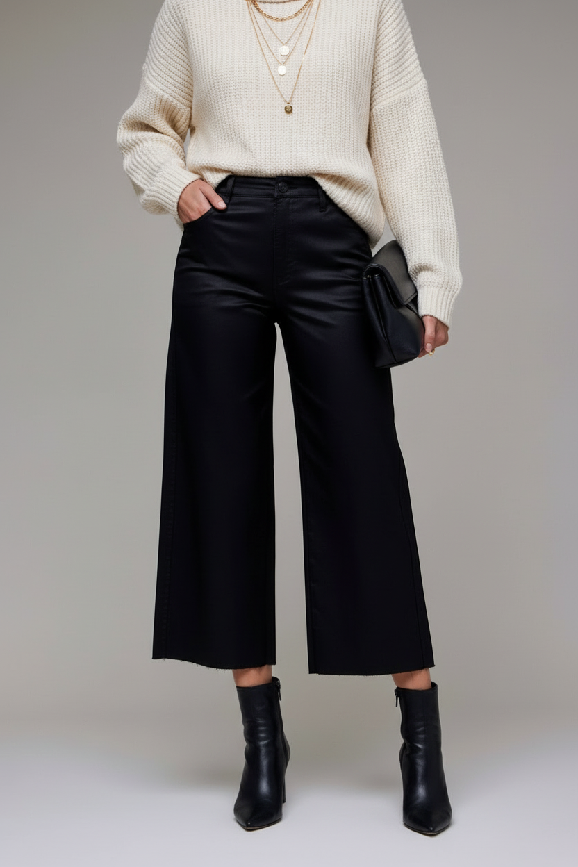 Hidden Jeans Nori Coated Wide Leg