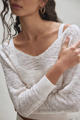 Free People Soft Focus Fine Linen Pull Over