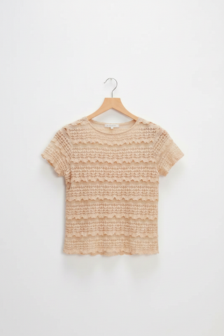 Free People Angela Lace Tee