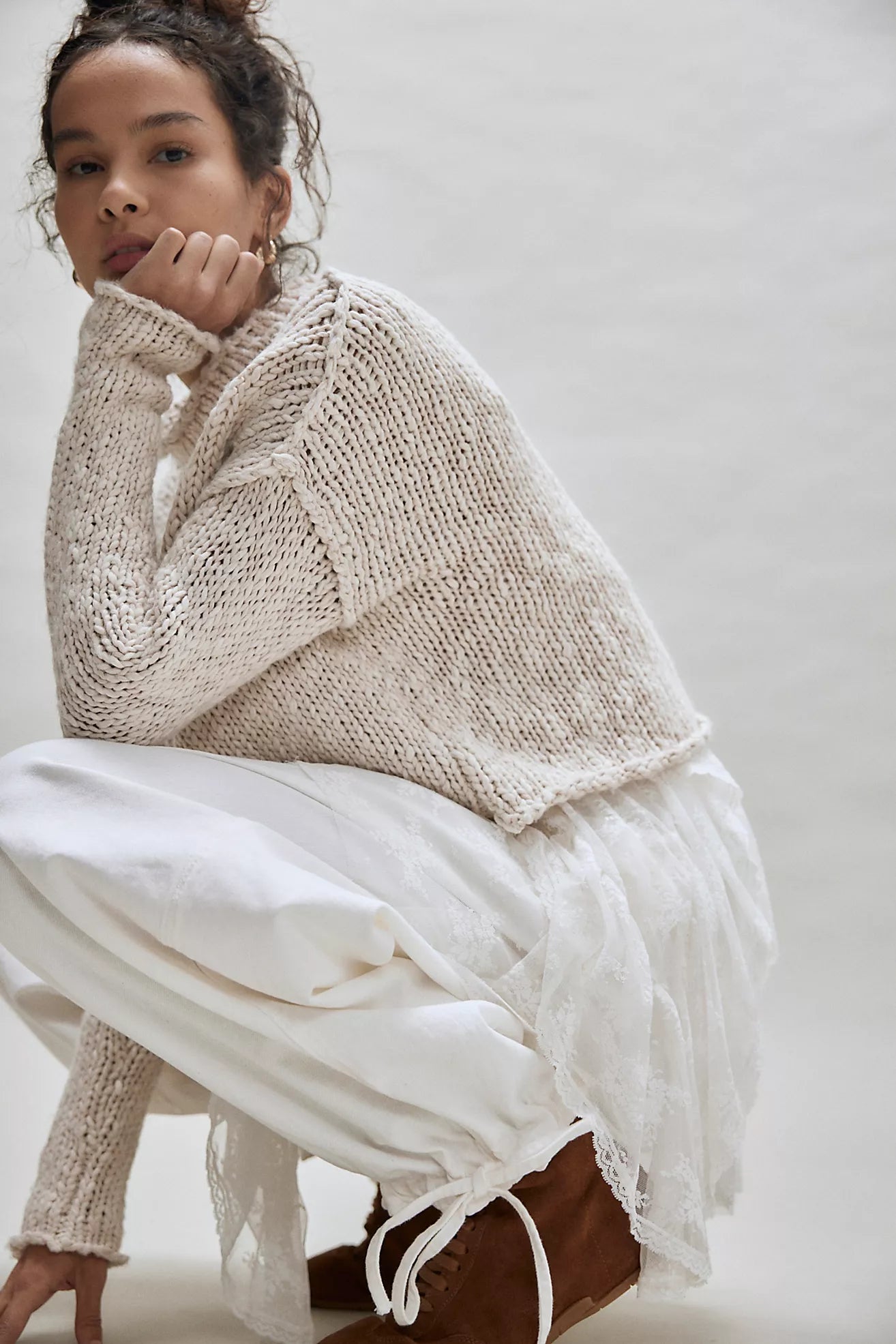 Free People Opal Sweater in Tea