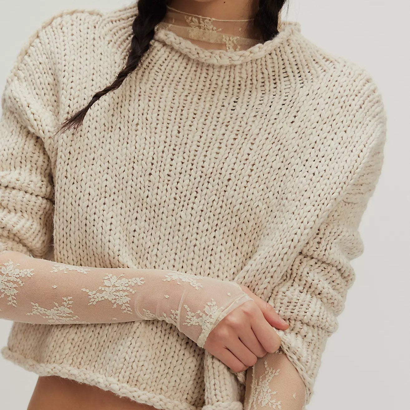 Free People Opal Sweater in Tea