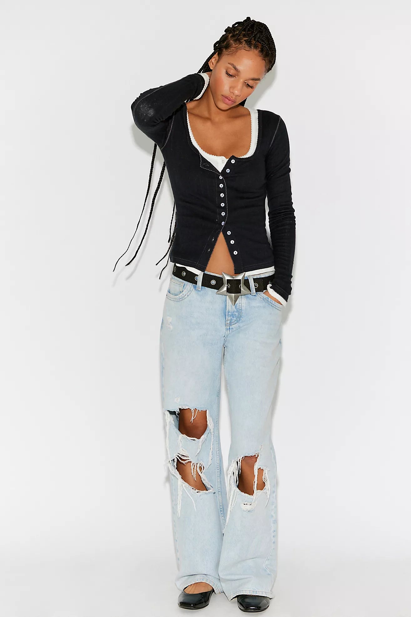 Free People End Game End Game Pointelle Long Sleeve