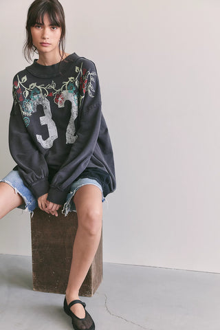 Free People Palm Spring Turtle Sweatshirt