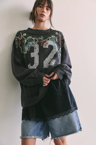 Free People Palm Spring Turtle Sweatshirt