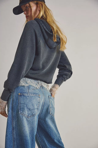 Free People Good Luck Mid Rise Barrel Jeans