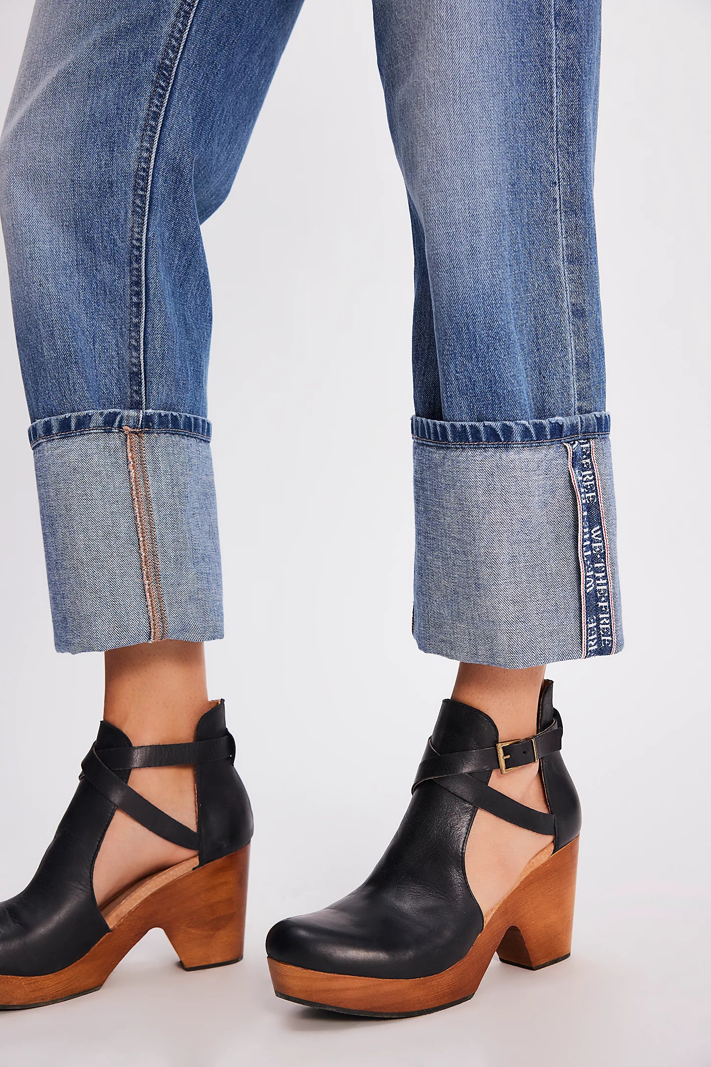 Free People Cedar Leather Clog in Black