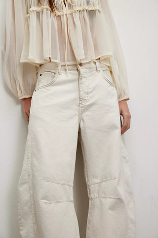 Free People Good Luck Mid Rise Barrel Jeans