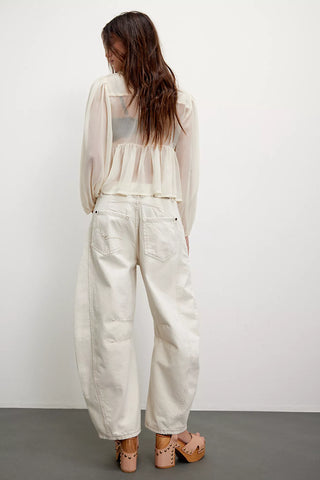 Free People Good Luck Mid Rise Barrel Jeans