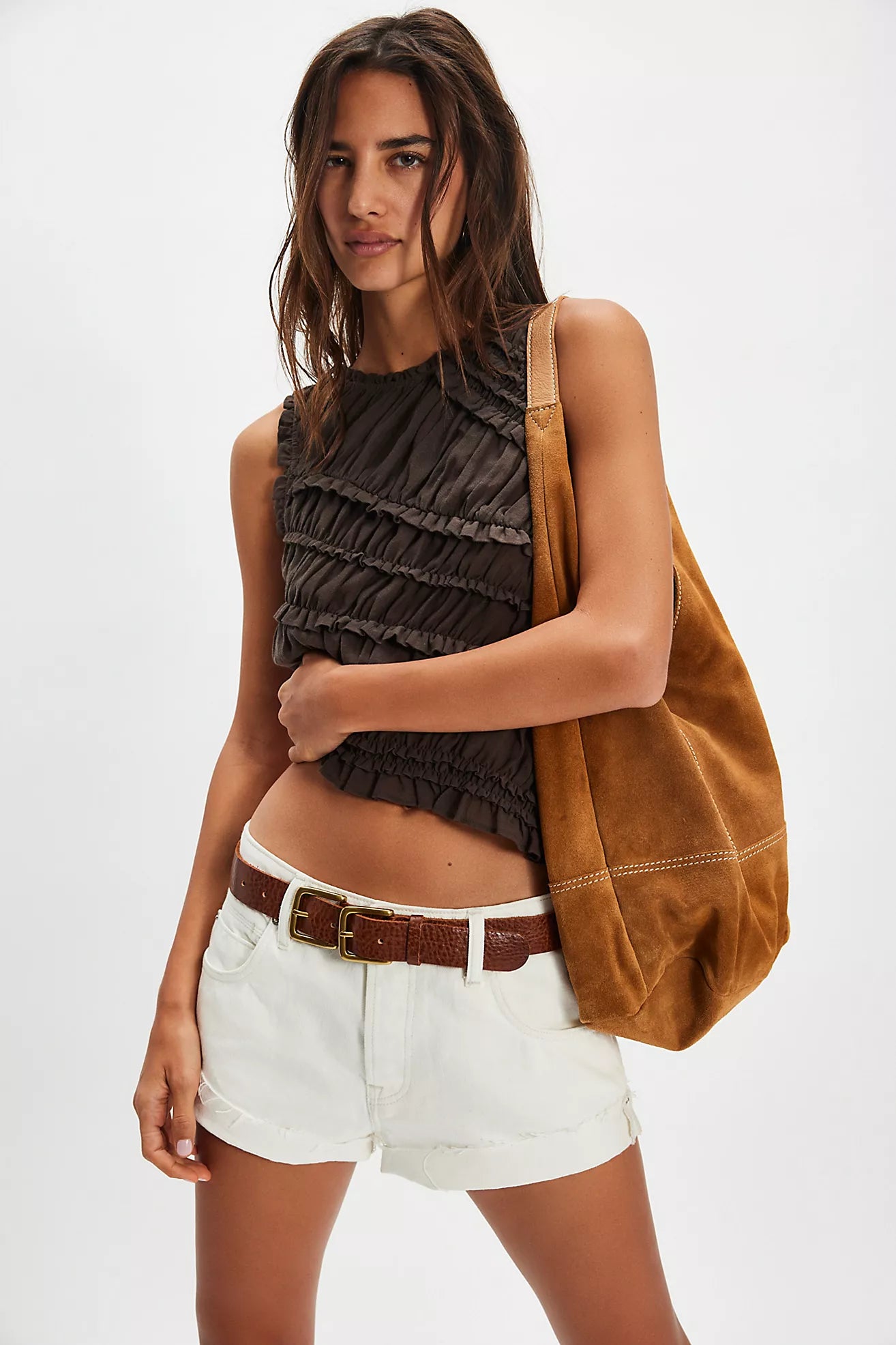 Free People Pink Sands Smocked Top